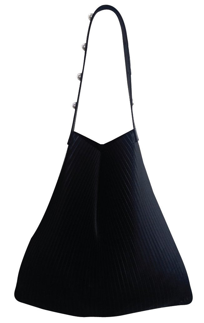 Pearl Stud Large Bag in Black