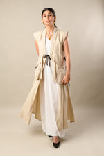 Long Dress & Trench Vest Two Piece