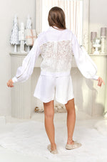 Box Jacket And High Waist Pleated Short in White