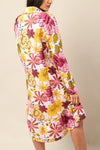 Short Floral Ruffle Jacket Dress