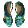 Metallic Turquoise Sandals
