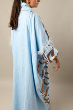 Open Shoulder Sequin Feathered Dress