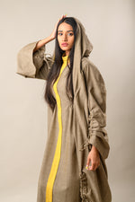 Hooded Cardigan And Long Dress