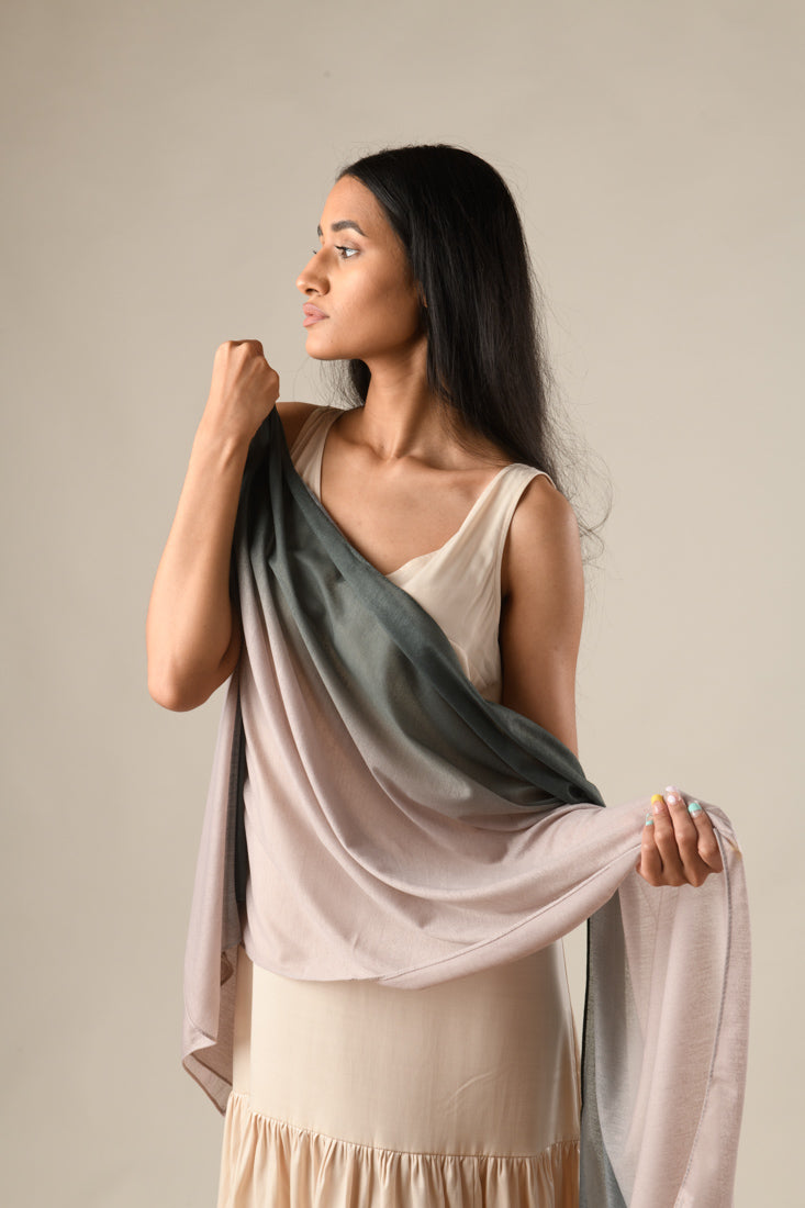 Ombre' Scarves in Olive & Nude