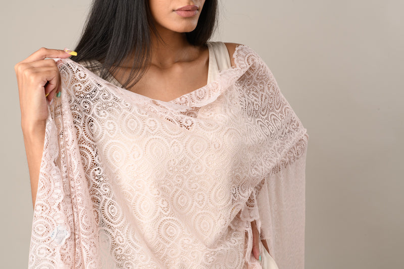 Lace Scarves in Soft pink