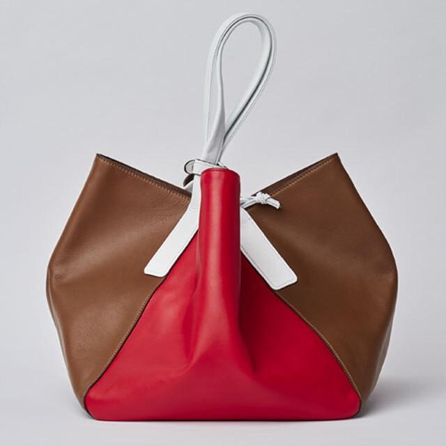 Dim-Sum Tote Bag in Red & Brown