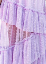 Tiered Tulle Maxi Dress in Lavender