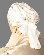 White Bonnet With Floral Print