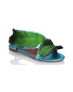Metallic Turquoise Sandals