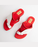 Leather Sandals in Red