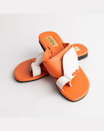 Leather Sandals in Orange