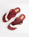 Leather Sandals in Burgundy