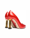 Roman Red With Gold Heels