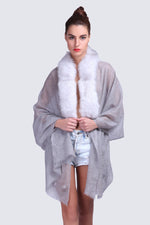 Cashmere Luxury Scarves with Fur Trim