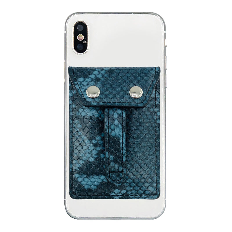 Wallet Phone Flippers in Blue Python