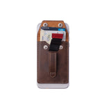 Wallet Phone Flippers in Saddle Brown