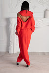 Polar Jumpsuit with Red Zipper Detailing