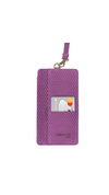 Textured Leather Phone Wallet Case in Purple